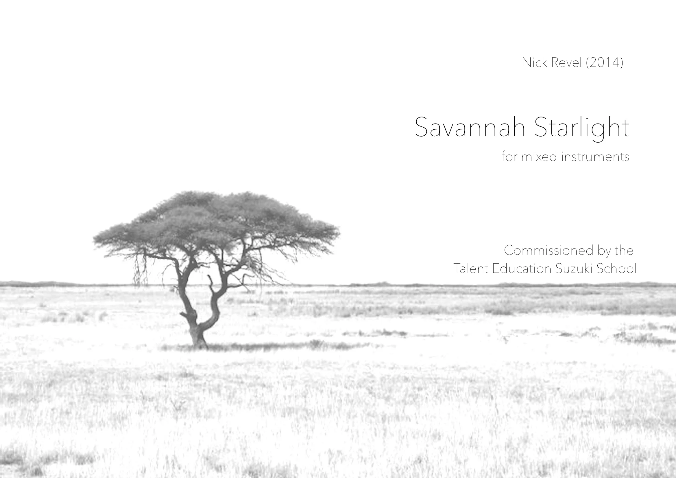 Buy Savannah Starlight score and parts