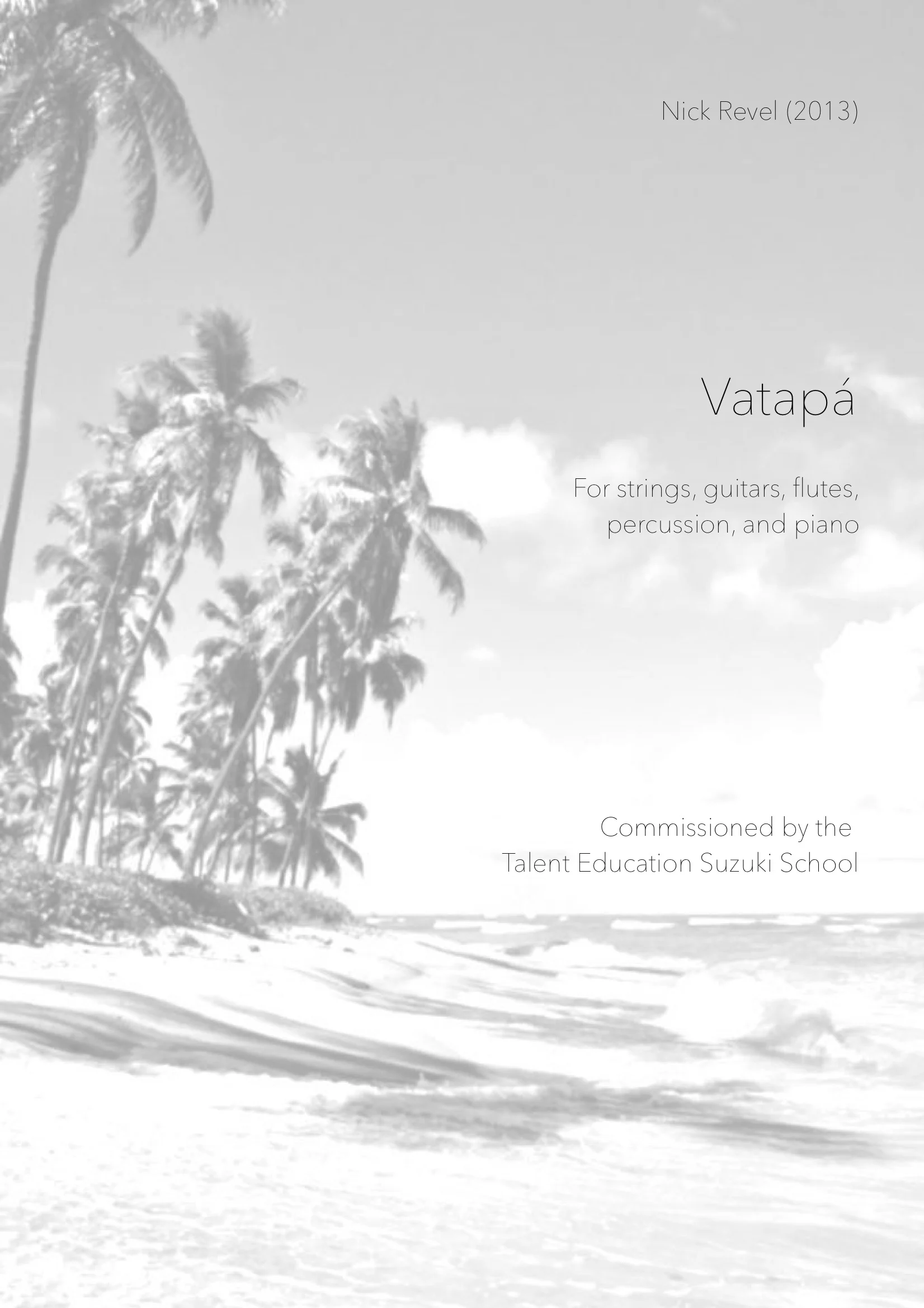Buy Vatapá score and parts