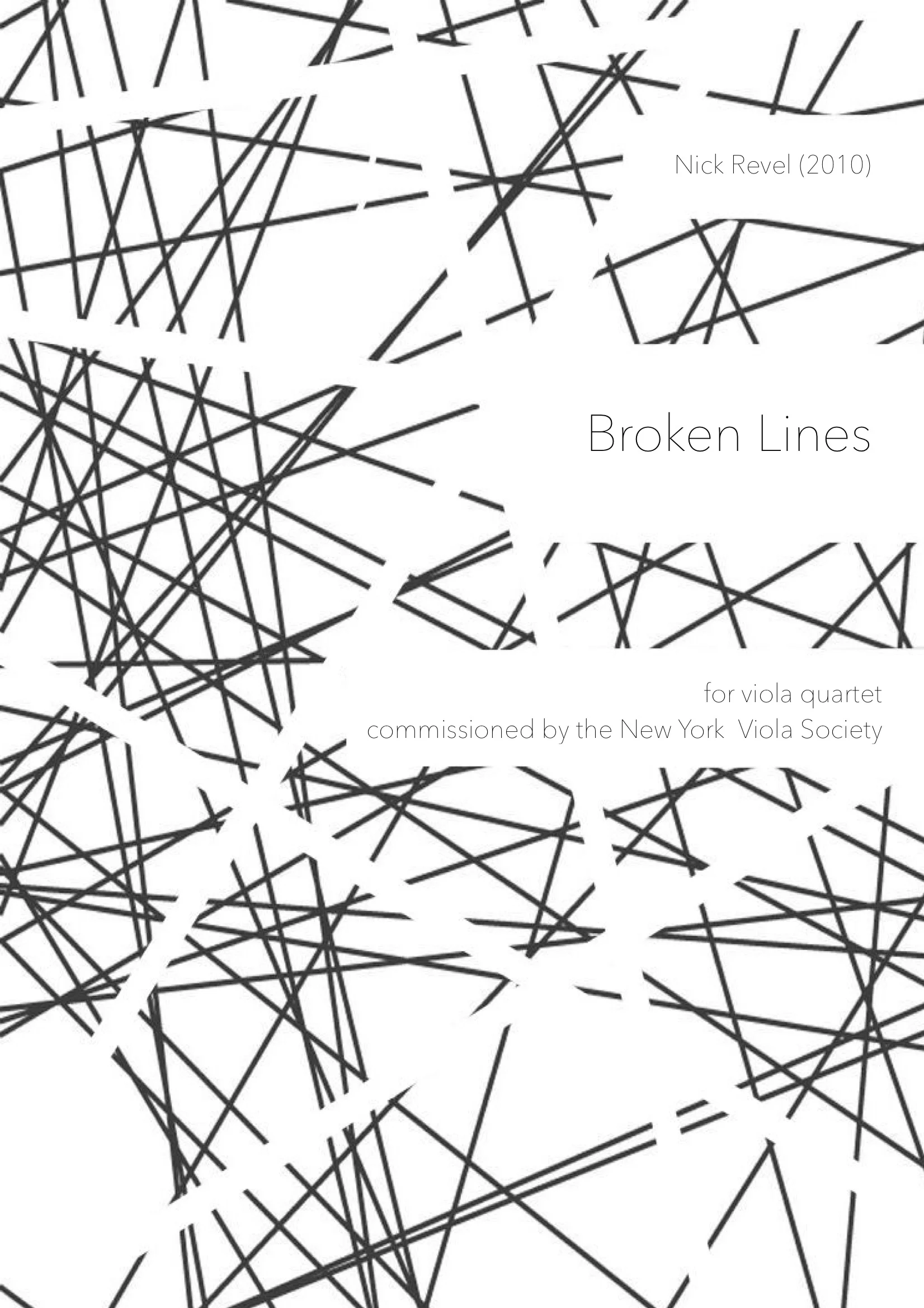 Buy Broken Lines viola quartet score and parts