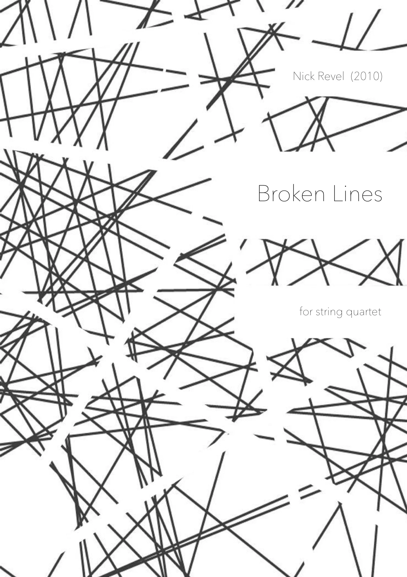 Buy Broken Lines string quartet score and parts