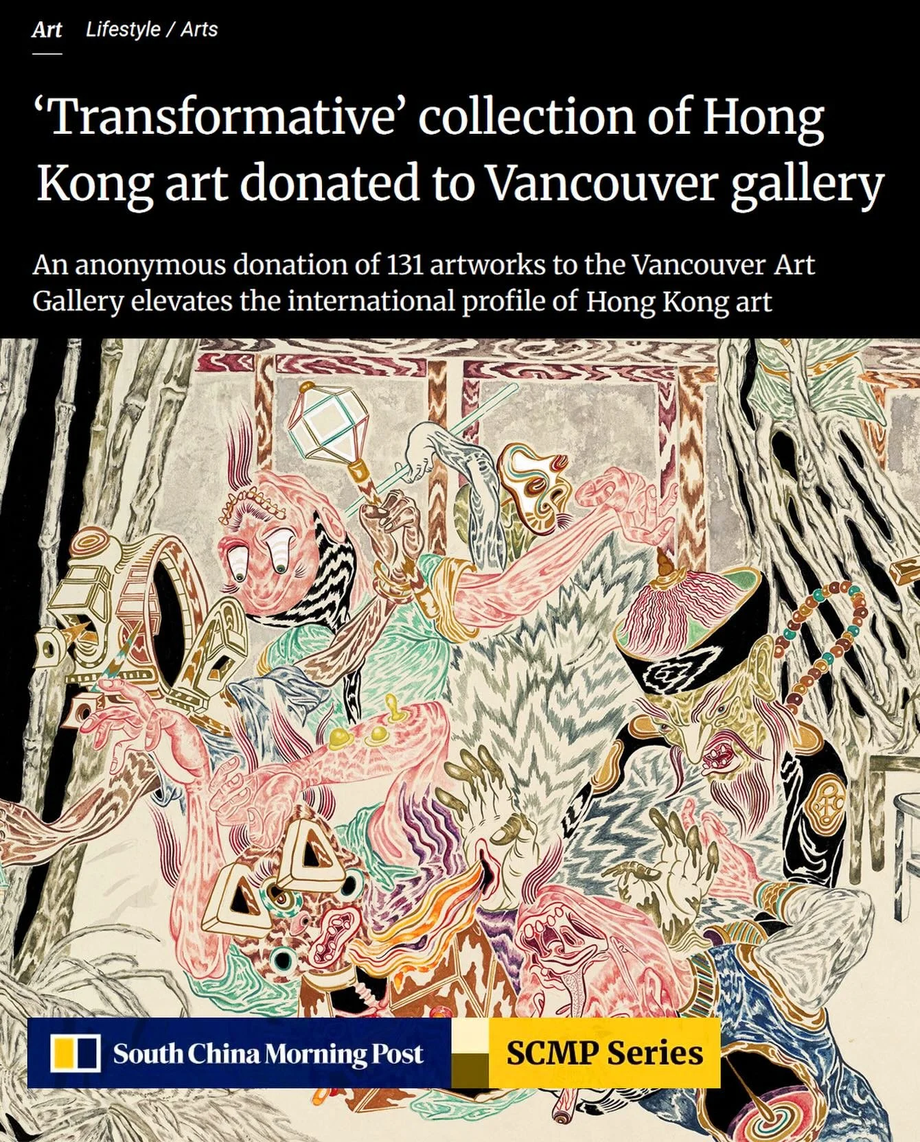 Cat&rsquo;s out the bag 🐈&zwj;⬛💼

A tad bittersweet and heaps allegorical that a work I created, in hopes of reverbing in HK, arches back like a boomerang - back to the secured cloister of the PNW to be ingested by exiles. 

The work&rsquo;s path m