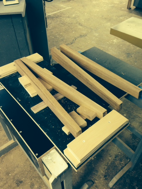 Anyway, an ugly jig to yield some pretty legs. I swear every time that I'm going to build the best jigs for these projects so I don't have to do it again. But alas, each one is new again. There's just never enough time to be organized.