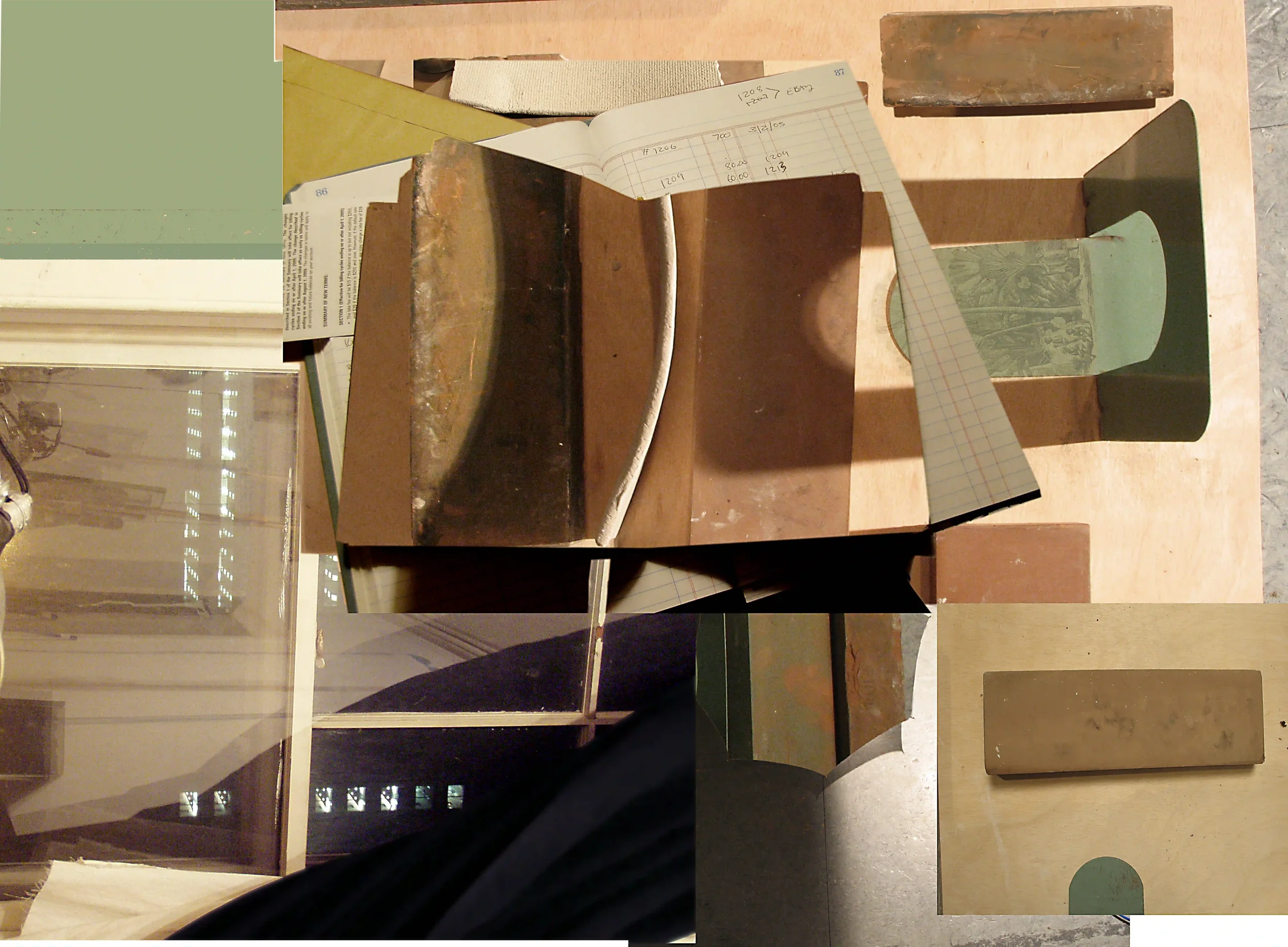 Collage from Painting Still-Life #5, 3_17_05 
Edition of 3 
22” x 30”, Giclée Print, Arches Infinity paper