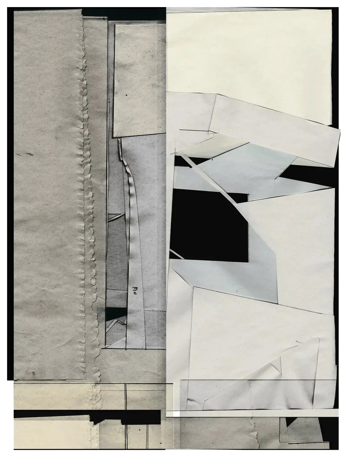 Windowed, 2006 
Edition of 2 
Paper- Arches, Rives BFK, 22” x 30” (vertical)