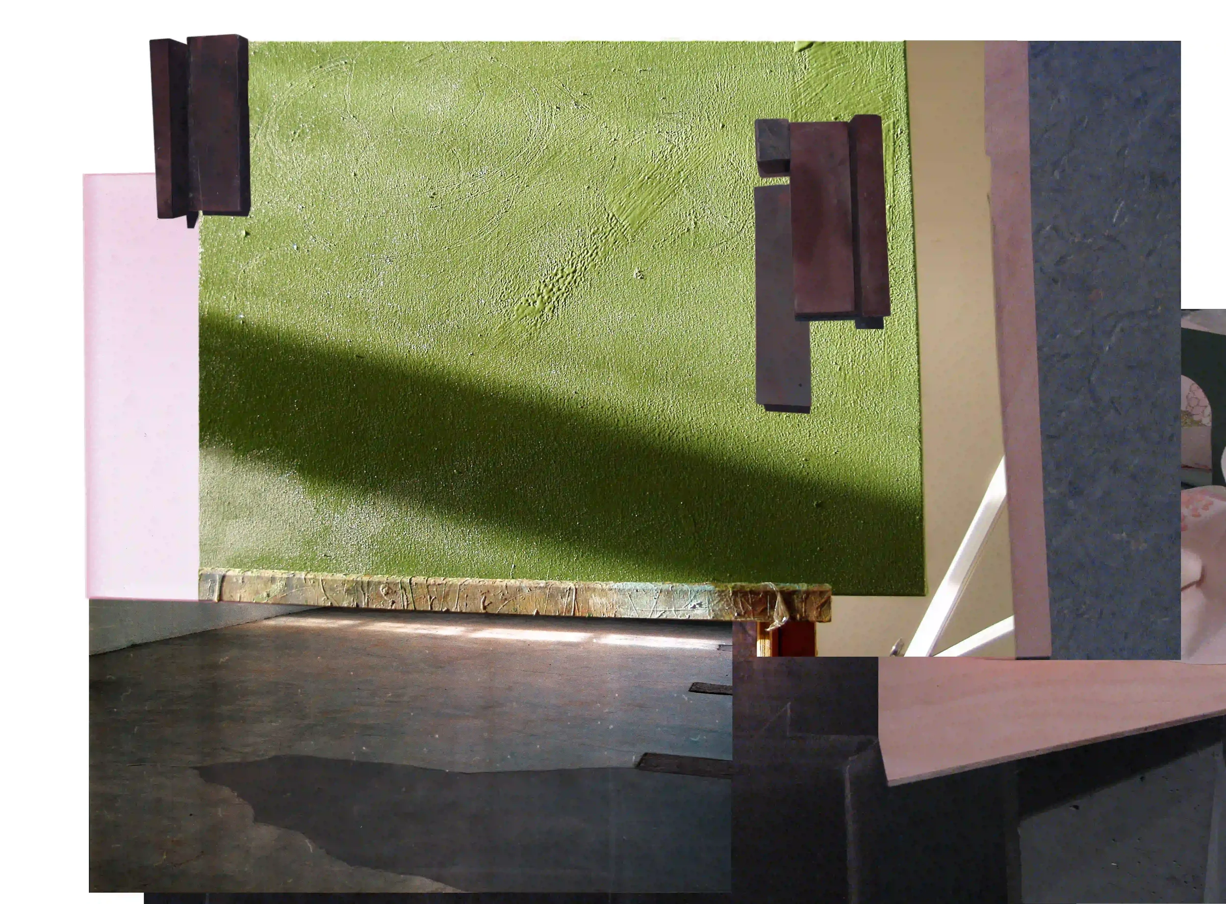 Collage from Painting Still-Life #3, 3_14_05 
Edition of 3 
22” x 30”, Giclée Print, Arches Infinity paper