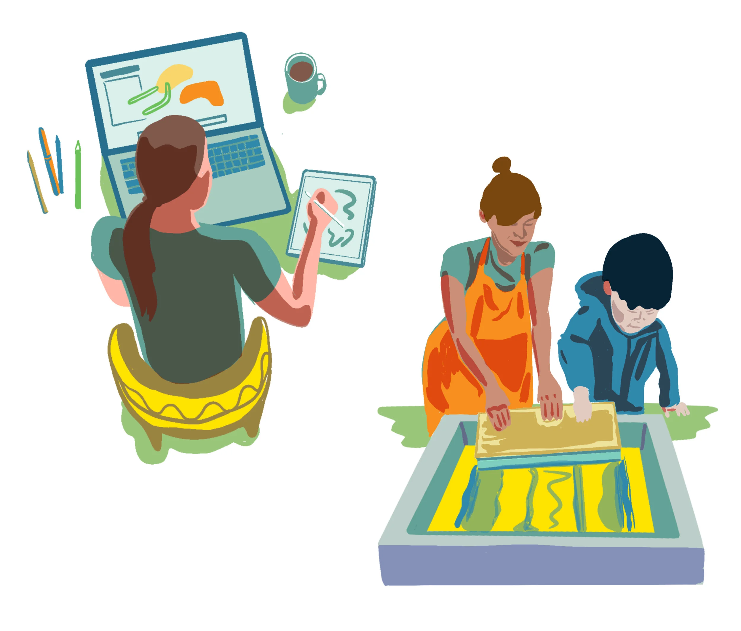Spot Illustrations for Springboard for the Arts Budget Video