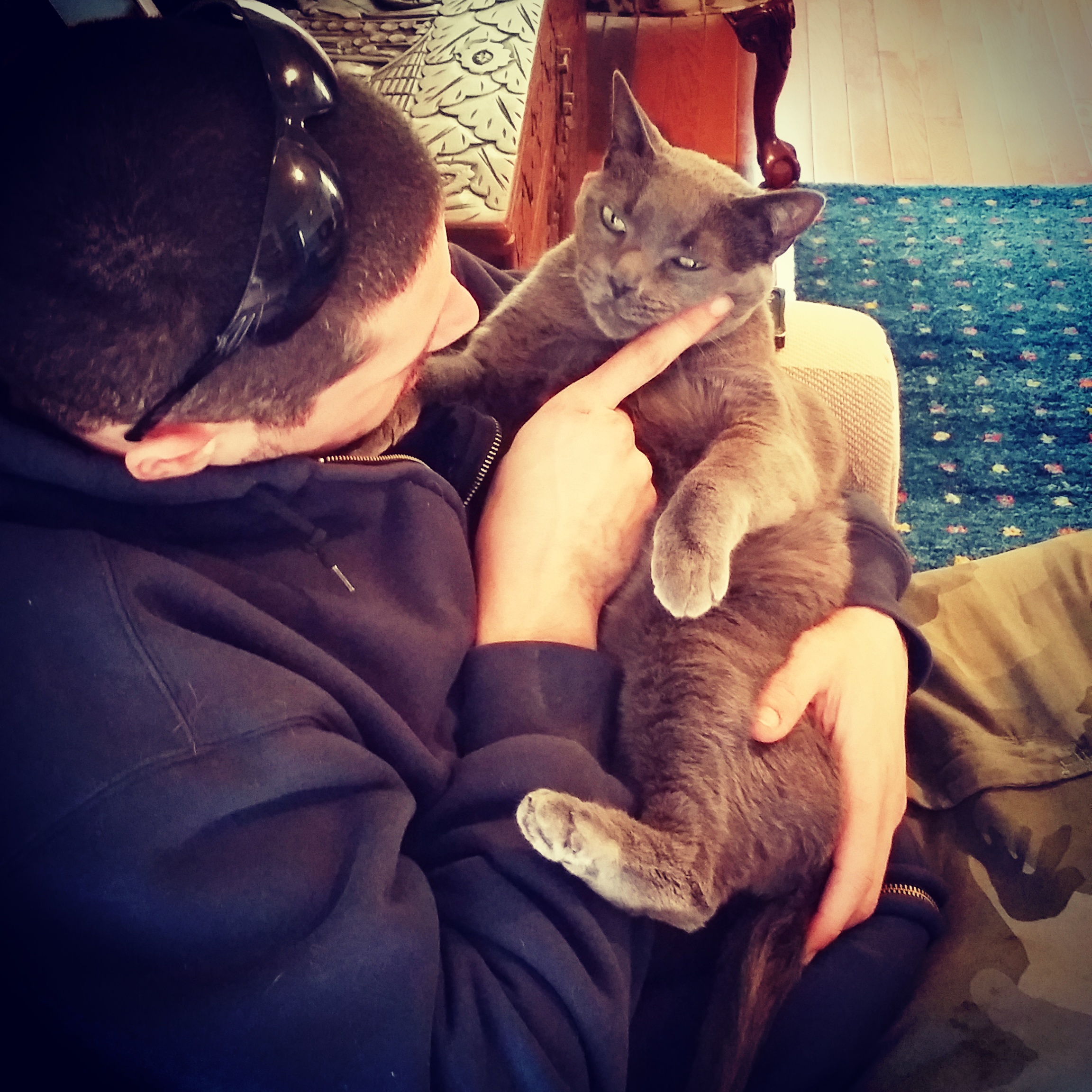 Tony & customer, Smokey
