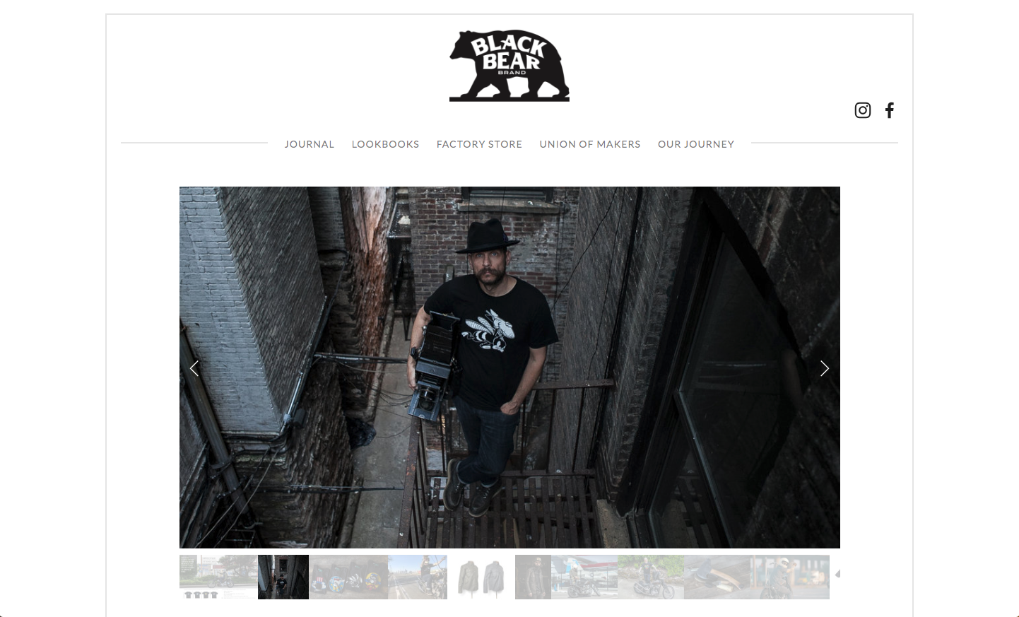 black bear brand website homepage