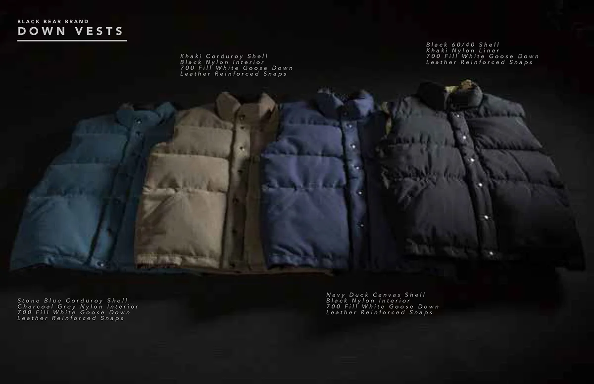 Black Bear Brand Down Vest