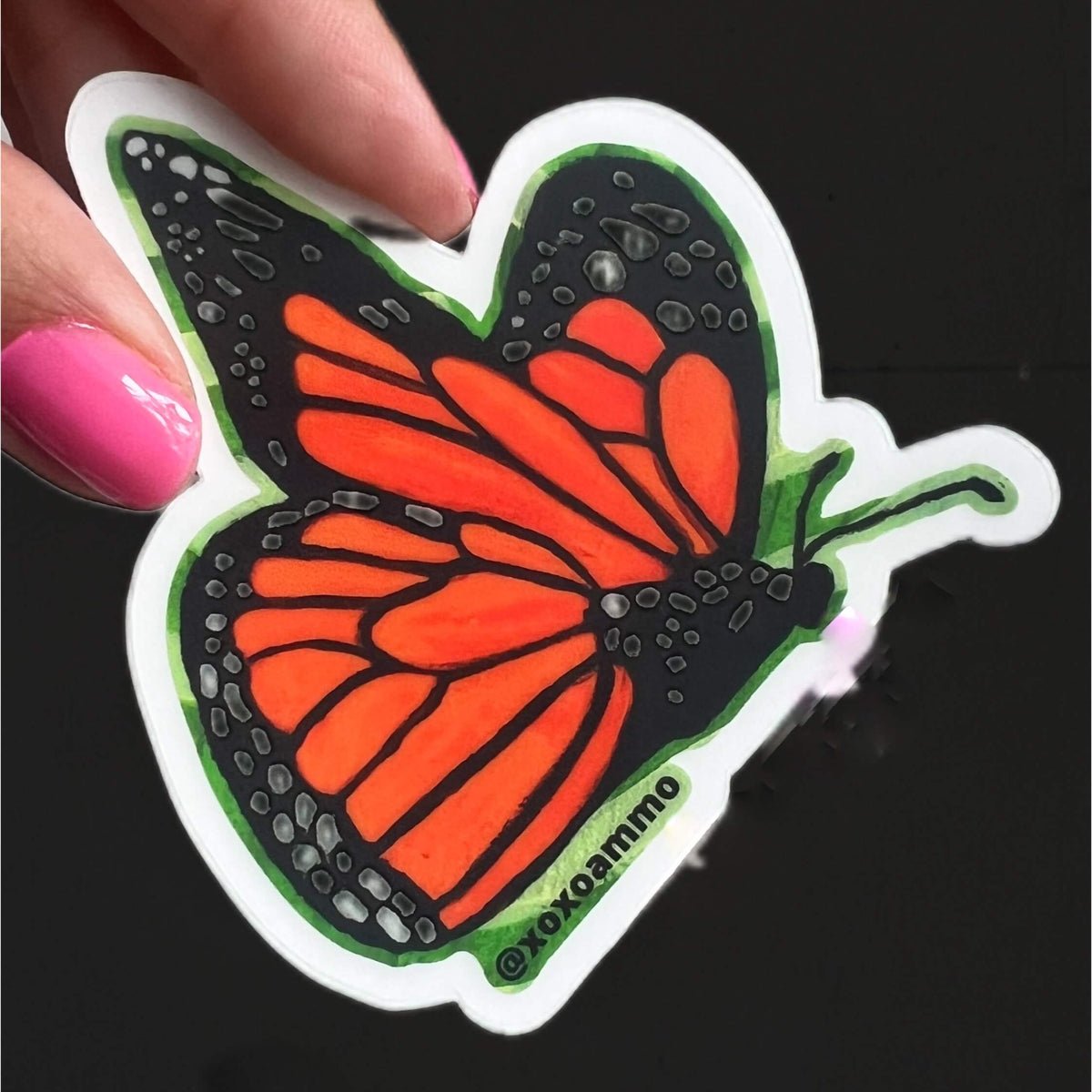 Monarch Butterfly in Borderlandia STICKER