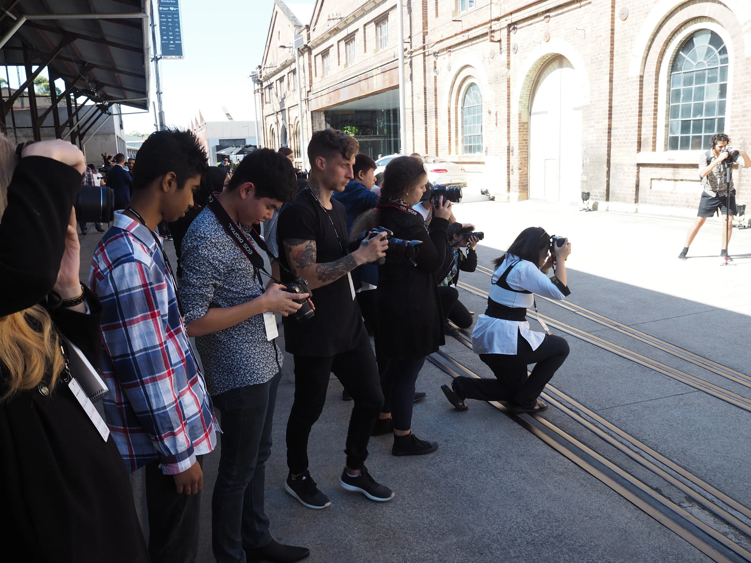 Street style photos with Paul James Bird from Work Agency at MBFWA . 