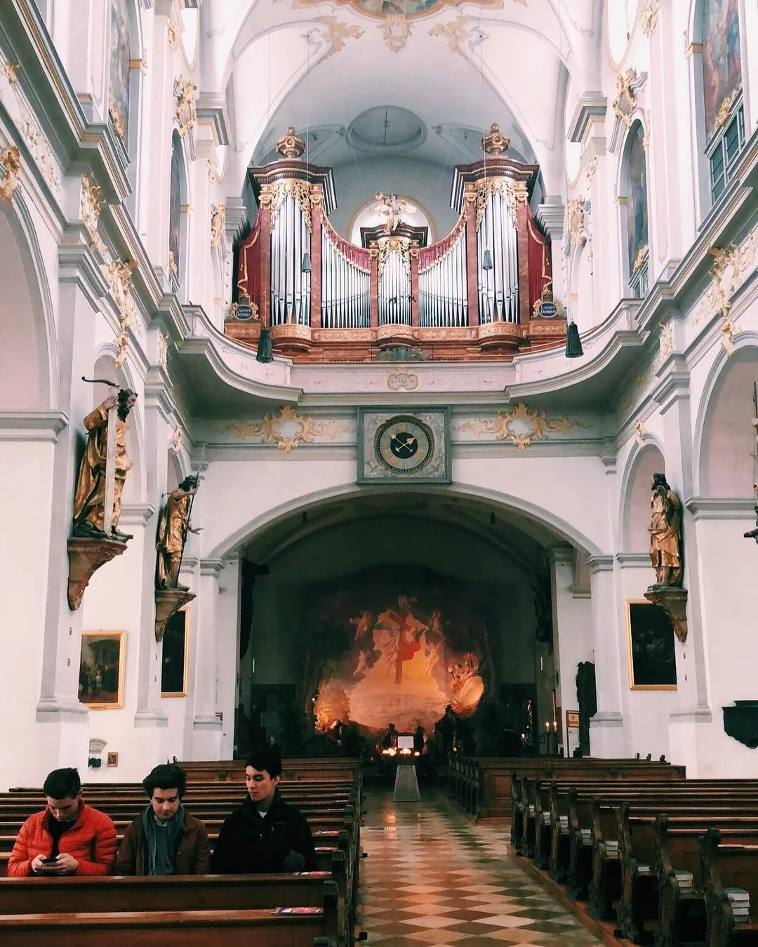 A peaceful moment before a performance