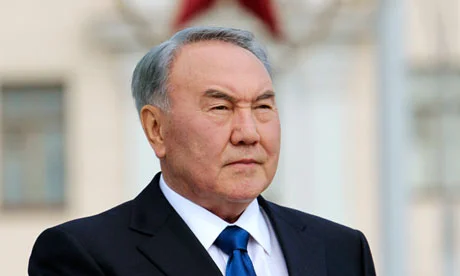  President Nazarbayev ponders his answer when asked whether or not to risk drafting Trent Richardson. 