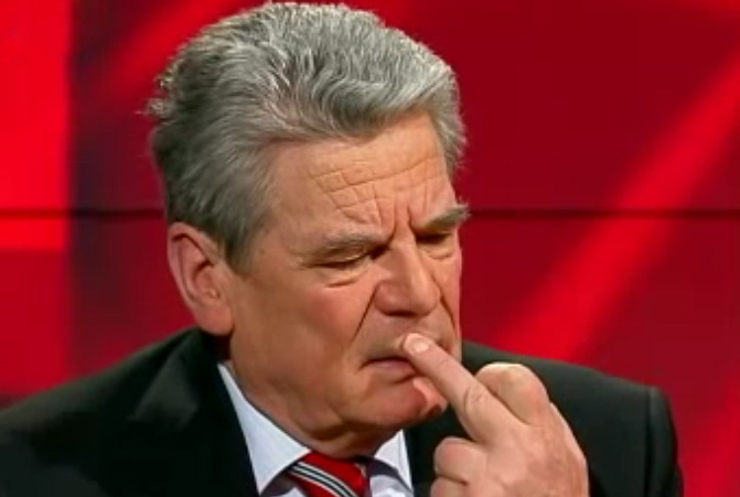  President of Germany inadvertently flips the Italian team the bird.&nbsp; 