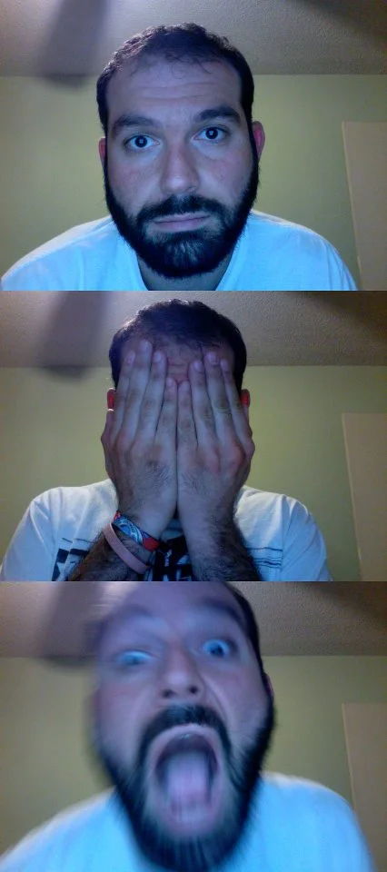 Harout reacting to practice offers from Vartan. He's told not to peak, then give a non-verbal cue if he likes or dislikes the trade. It's a game of peek-a-boo. 