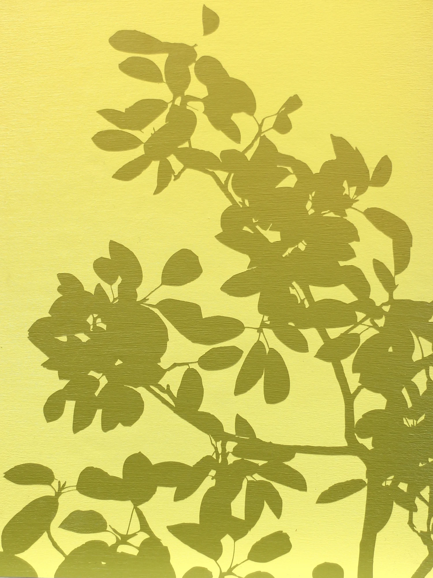 SOLD! Yellow Silhouette II 9" x 12"