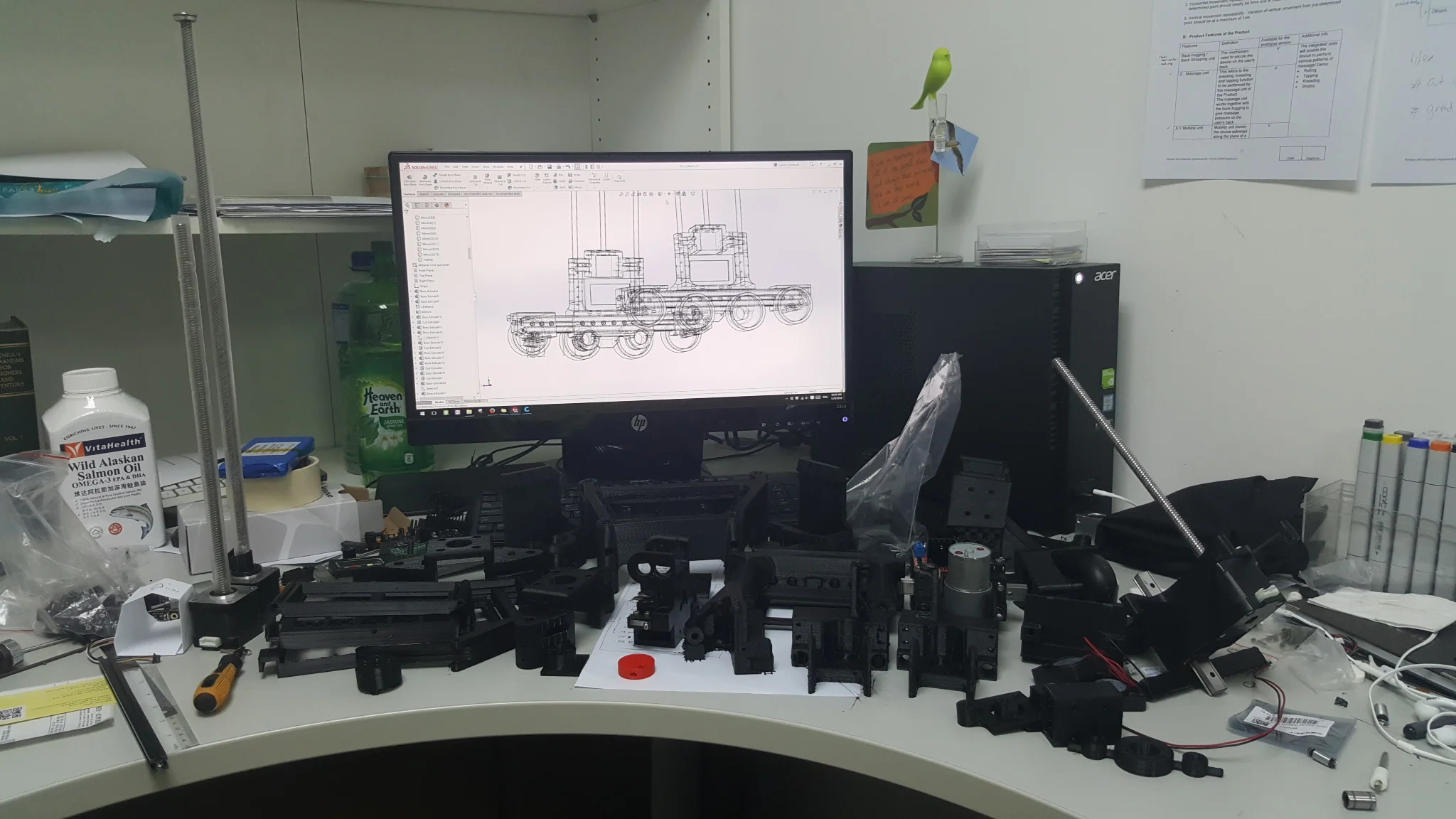 The joy when all the 3D printed parts are completed and ready to be assembled!