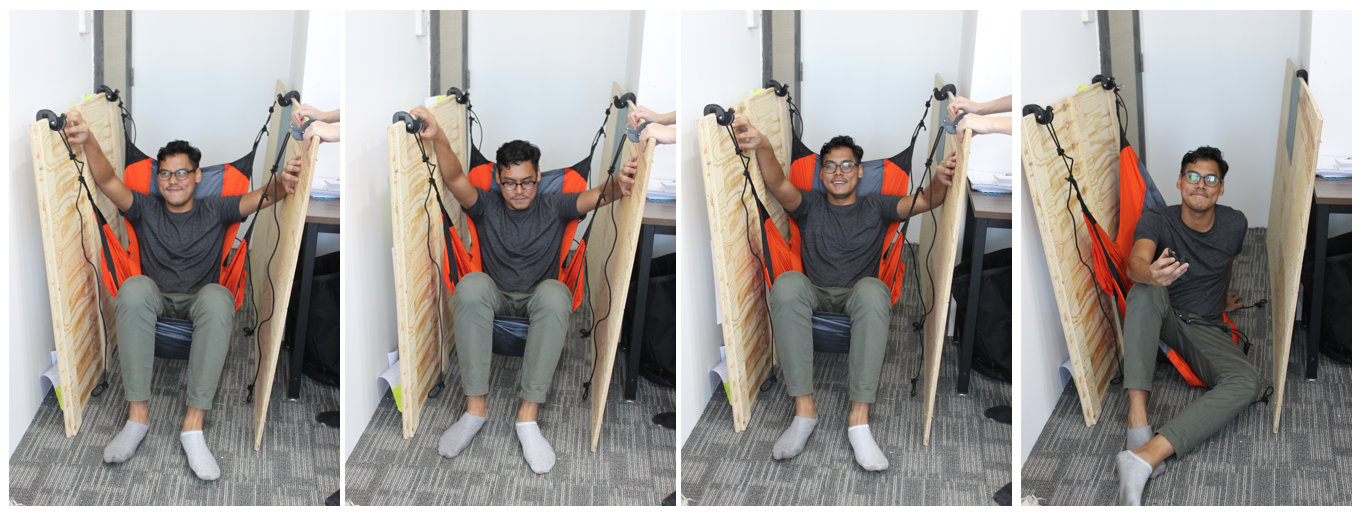 Figure 1 - Khoirul enjoying his (brief) stay in the hammock