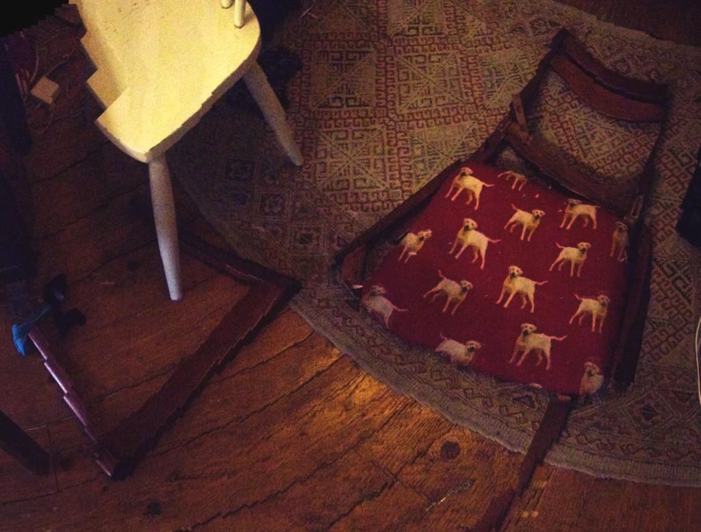 I broke a chair