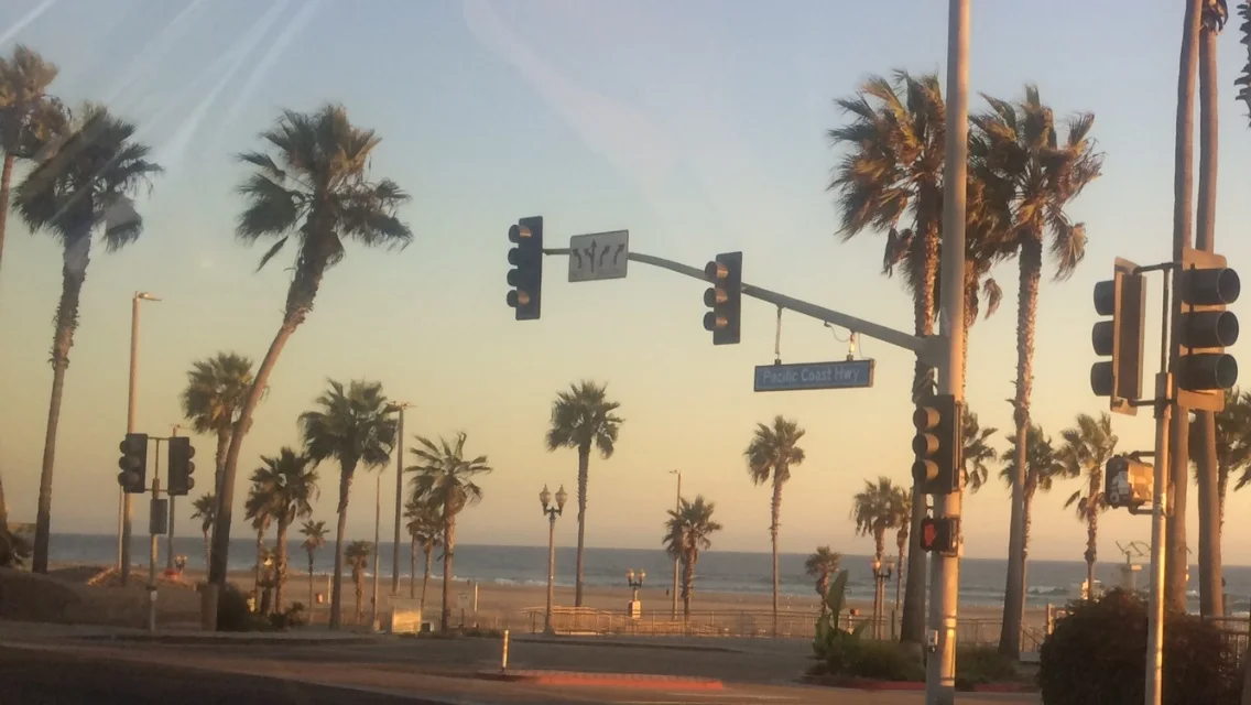 The Pacific Cost Highway near Huntington Beach