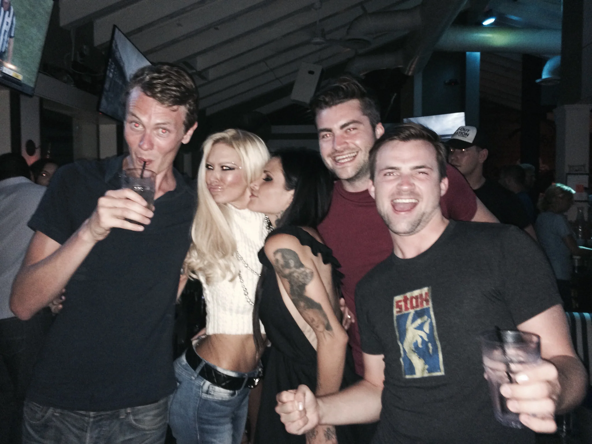 Iain, Jenna Jameson, a lady who had her eyes shut the whole night, me, Barney