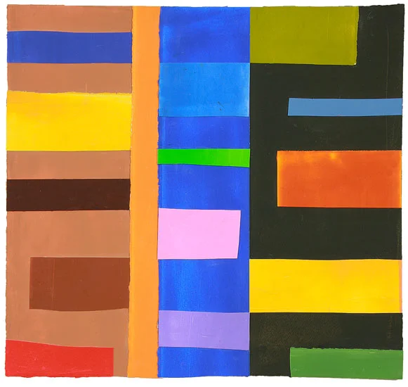 "Village" 2011: collage - acrylic on paper,