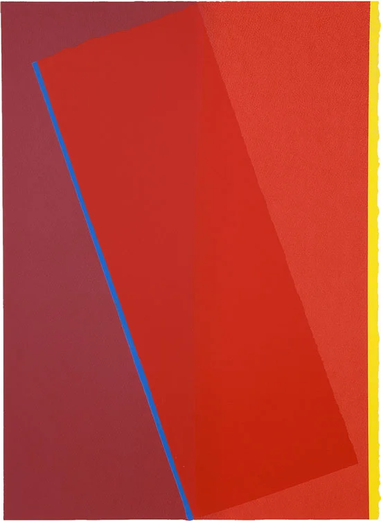 "(tilt)-Reds" 2011: mono screen-print 76 x 56cm
