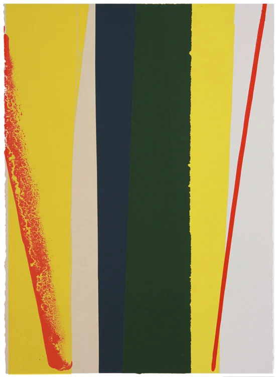 "(bands)-Bleed" 2011: mono screen-print, 76 x 56cm