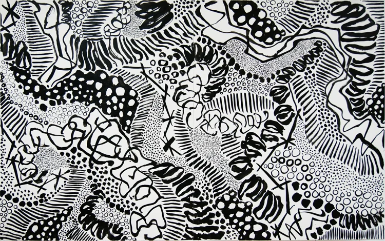 "Canopy" 2015: Indian ink on paper 152 x 244cm