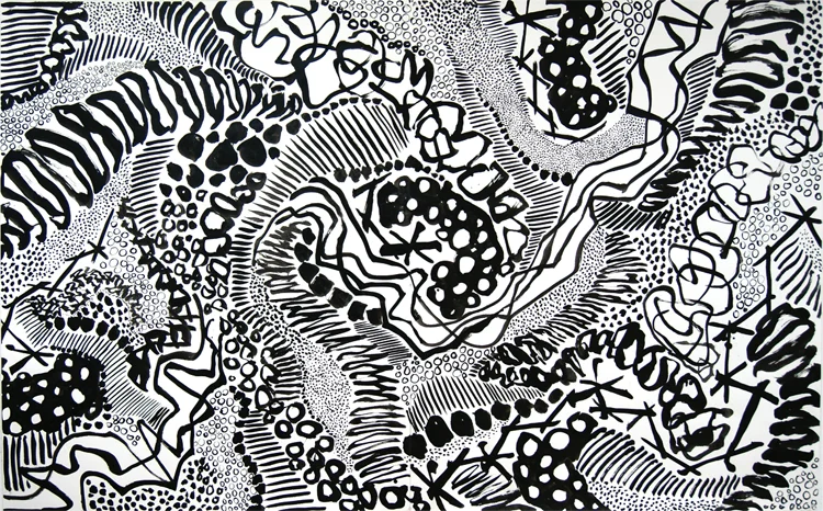 "Odyssey" 2015: Indian ink on paper 152 x 244cm