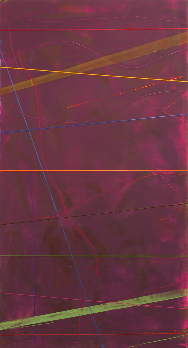 "Purple" 2008: acrylic on canvas, 180 x 76cm