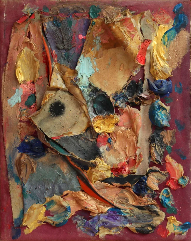"Chios" 1992: acrylic and canvas collage on canvas, 56 x 44 x 7cm