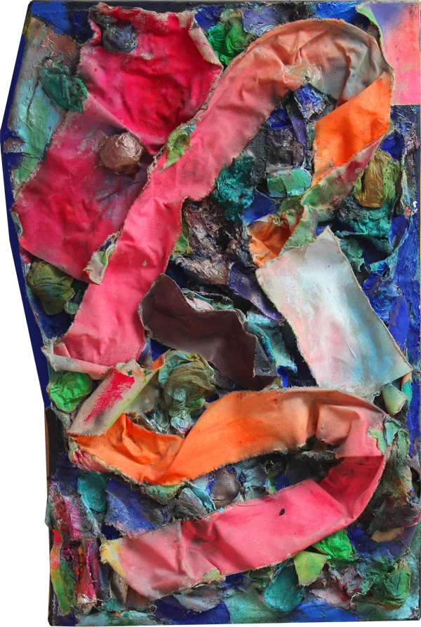 "Gumball" 1992: acrylic and canvas collage on canvas, 94 x 63 x 9cm