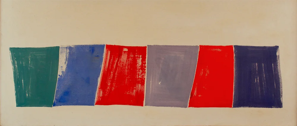 "Haircut" 1988: acrylic on canvas, 68 x 160cm