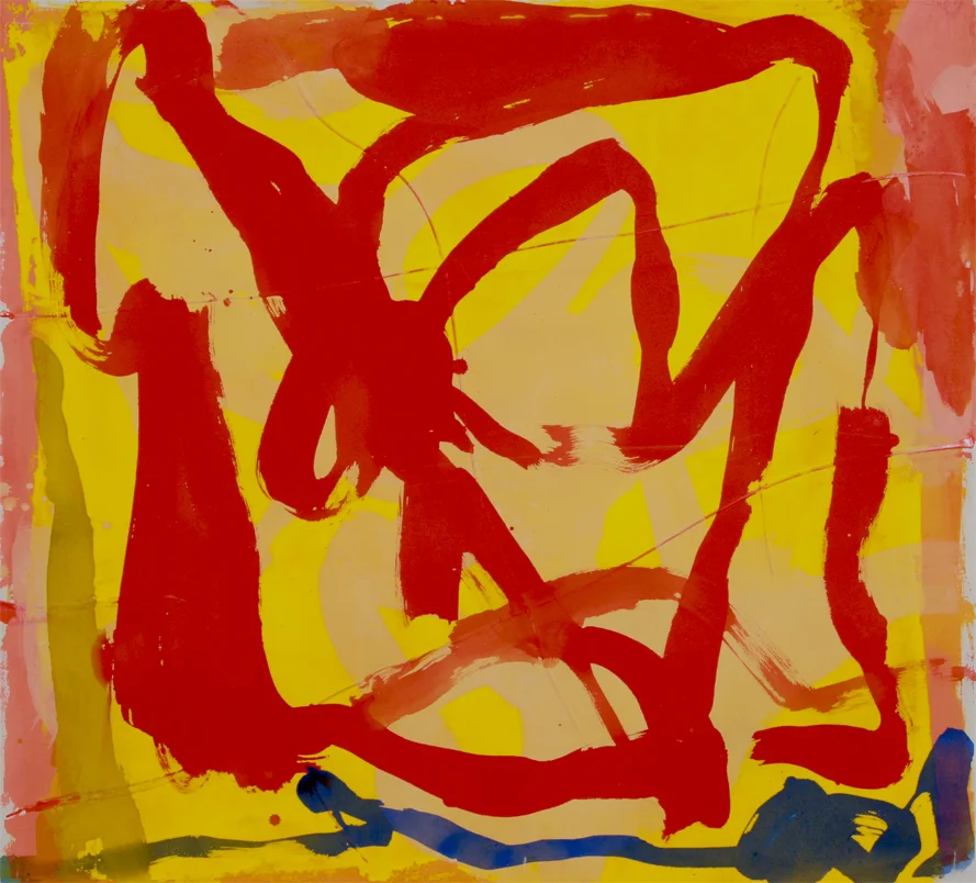 "Red runs" 2007: acrylic on canvas 80 x 96cm