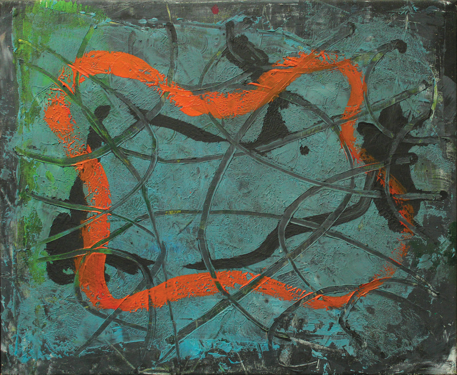 "Loops" 2002: acrylic on canvas, 49 x 61cm