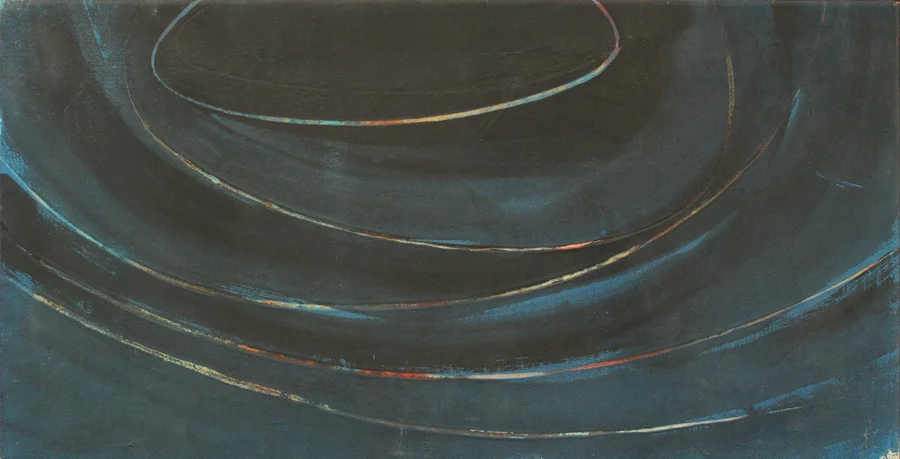 'Tops" 2002: acrylic on canvas, 33.5 x 67cm