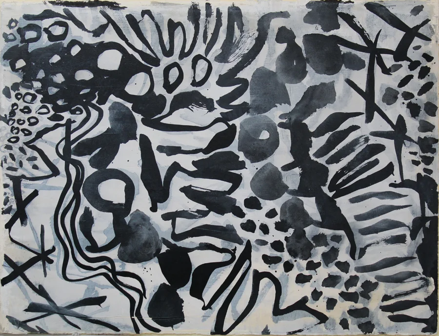 "ink - Sho" 2015: ink and acrylic on paper, 57 x 76cm