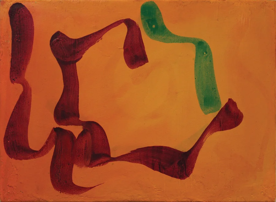 "Script" 2002: acrylic on canvas, 38.5 x 53cm