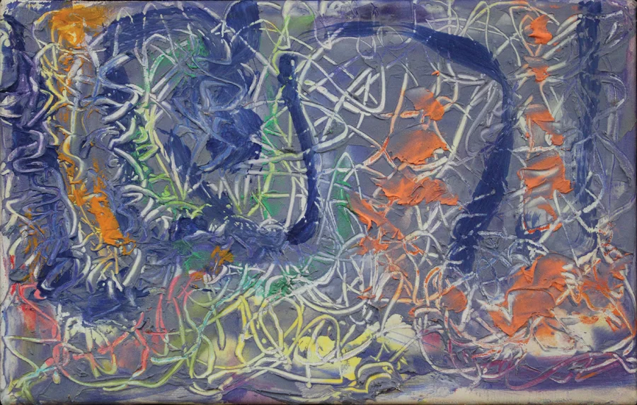 'Little Scribbler" 2002: acrylic on canvas, 28 x 44.5cm