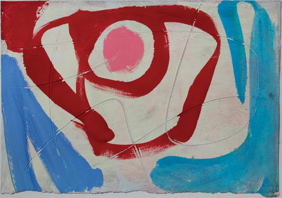 "Pink Spot" 2005: acrylic on paper, 36 x 50.5cm