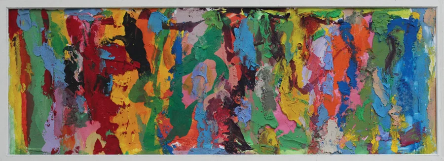 "Improvise" 2010: acrylic on paper, 17 x 49.5cm