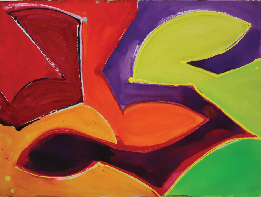 "Interlock - Circus" 1995: acrylic on paper, 42 x 59cm