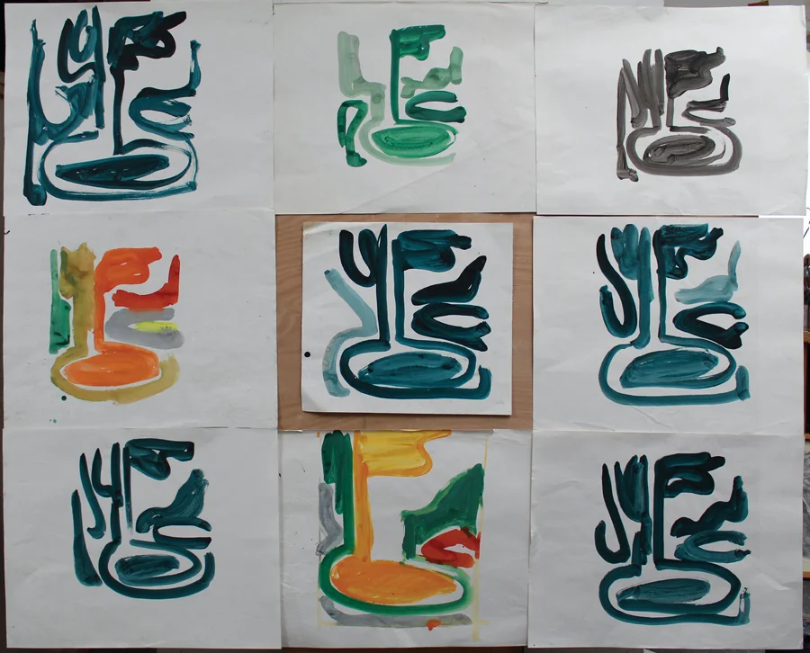 Drawings made in Art Cade residency Marseille, France 1996