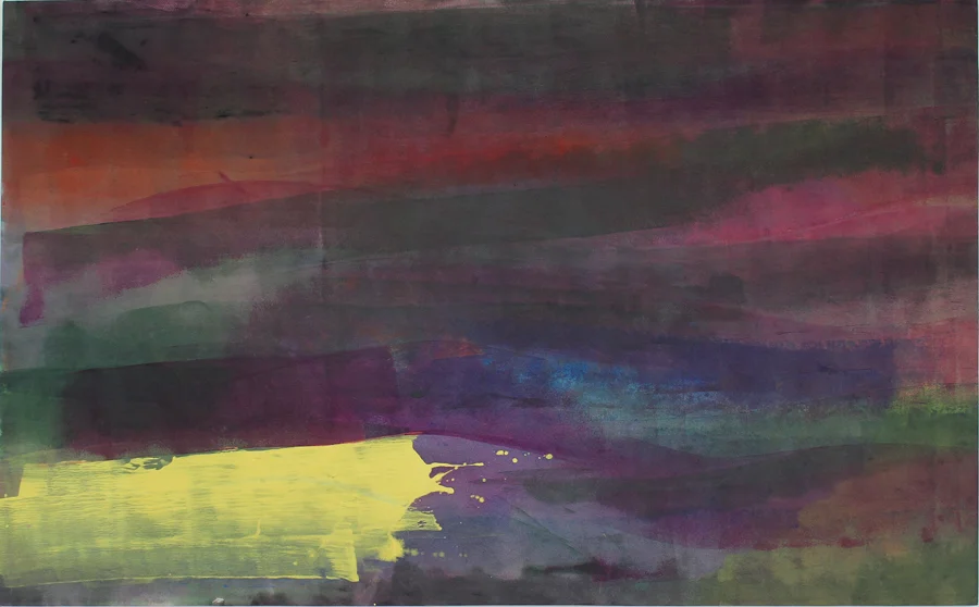 "All of a Sudden" 1997: acrylic on canvas, 103 x 168cm