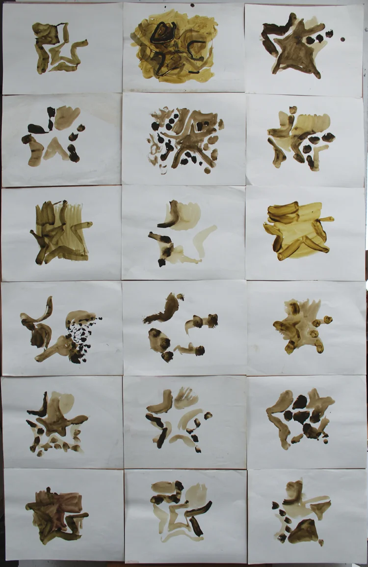 "drawings" made one early morning in Triangle Workshop at the World Trade Centre, 91st floor : 1998