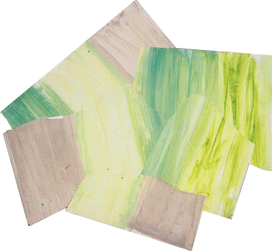 Collage "Pass" 1985: acrylic on paper 35 x 45cm
