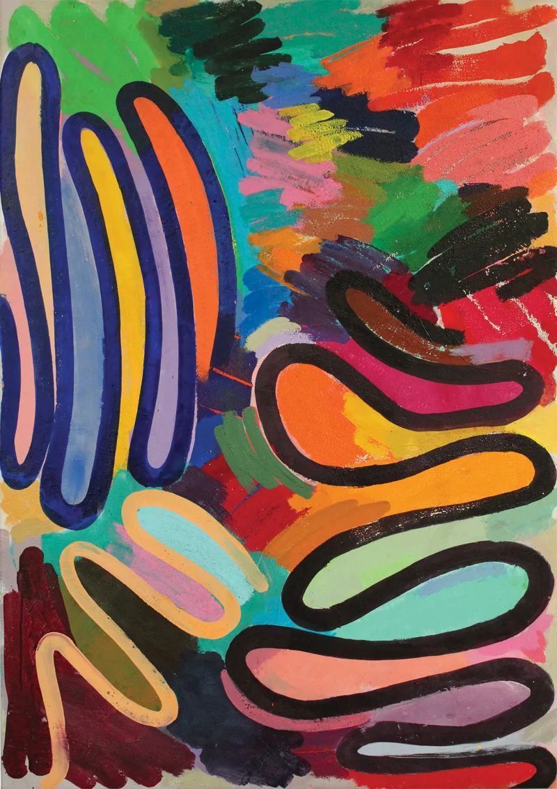 "Whodunnit" 2017: acrylic on canvas, 176 x 123cm