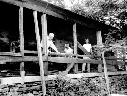 James Lincoln Huntington oversaw the restoration and renovation of the house. 