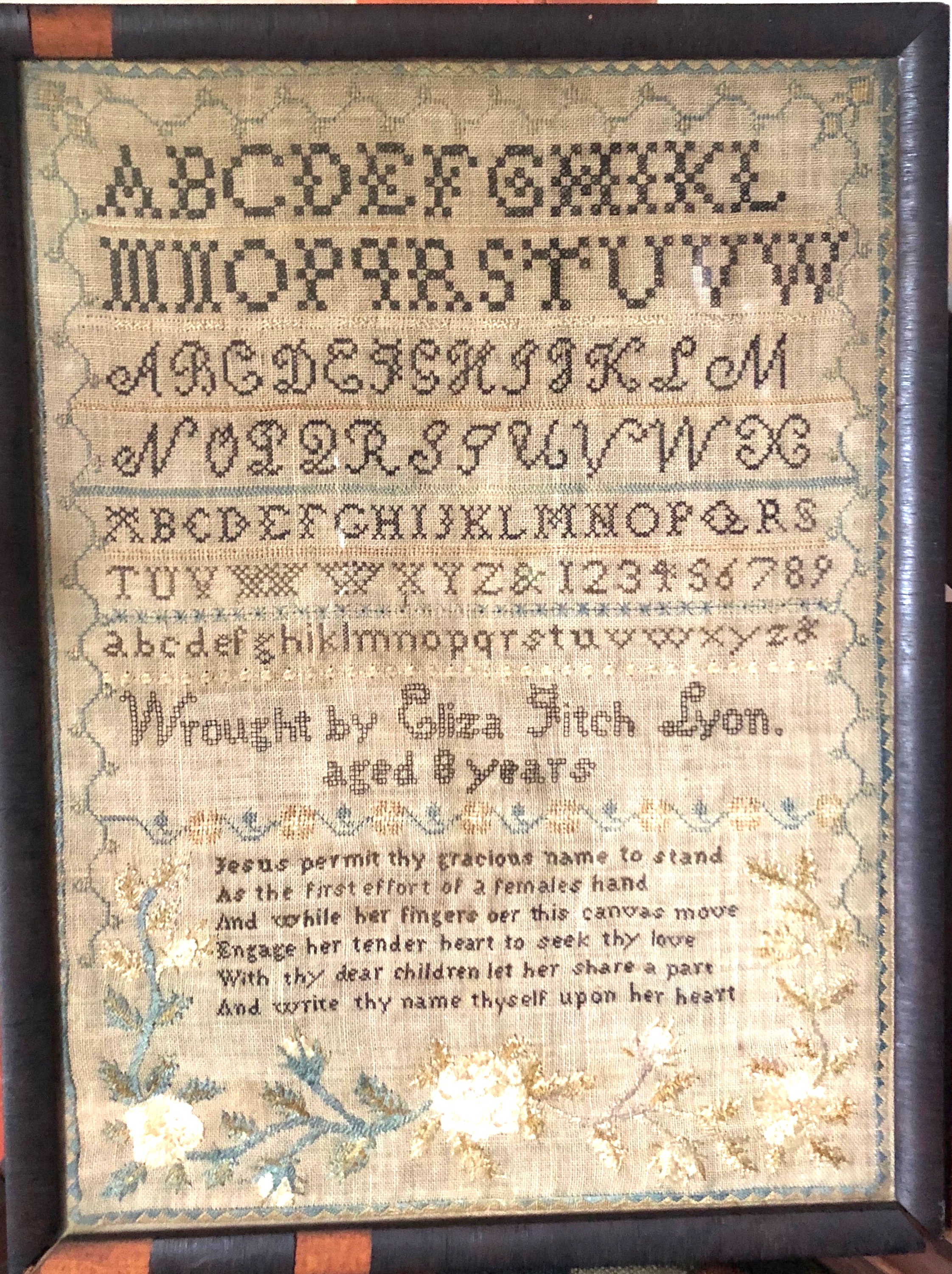 Eliza Fitch Lyon’s Sampler